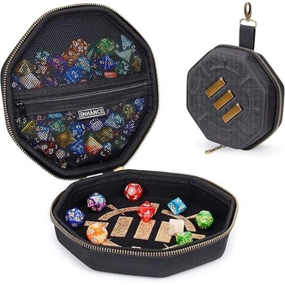 DND Dice Tray and Case - DND Dice Holder for up to 150D&D Dice with Rugged Shell - Picture 7 of 7